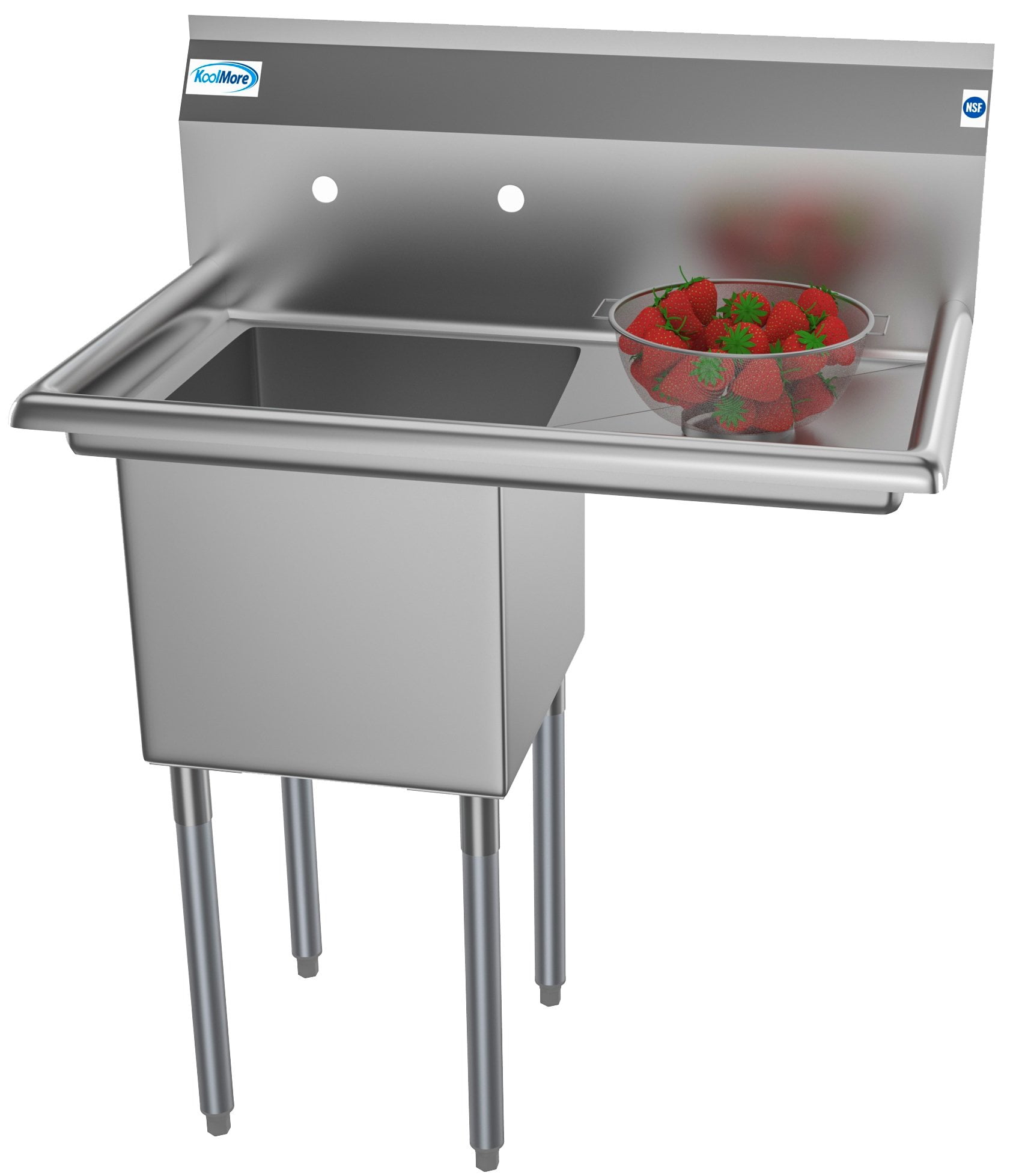 Stainless Steel Utility Sink for Commercial Kitchen 23.5" Wide 