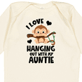 thumbnail image 4 of Inktastic Monkey I Love Hanging out with My Auntie Boys or Girls Long Sleeve Baby Bodysuit, 4 of 5