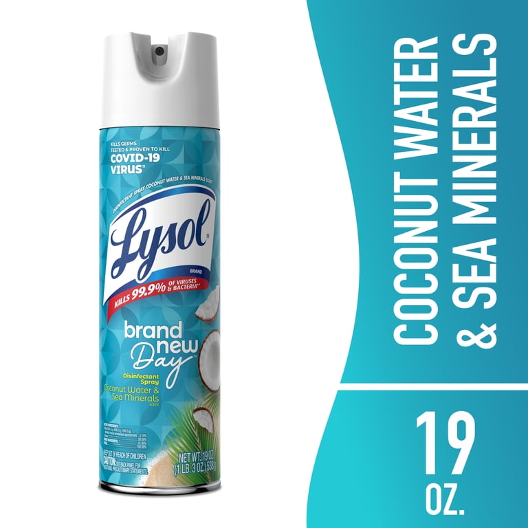 3 pack) Lysol Disinfectant Spray - Brand New Day Coconut Water