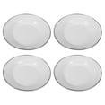 thumbnail image 1 of Miangastore 4pcs Vintage Enamel Plate Rustic Style Food Serving Dish Dessert Snack Plates, 1 of 8