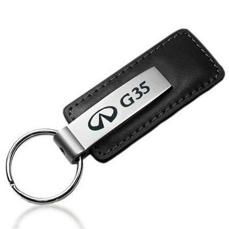 Infiniti G35 Black Leather Key Chain & Key Ring