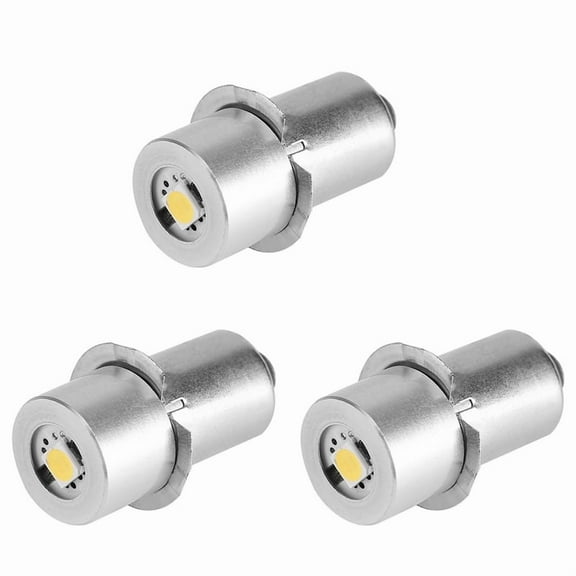 3X 1W P13.5S Led Flashlight Bulb, 100-110LM 2700-7000K Replacement Bulb Torch Lamp Emergency Work Light(3V)