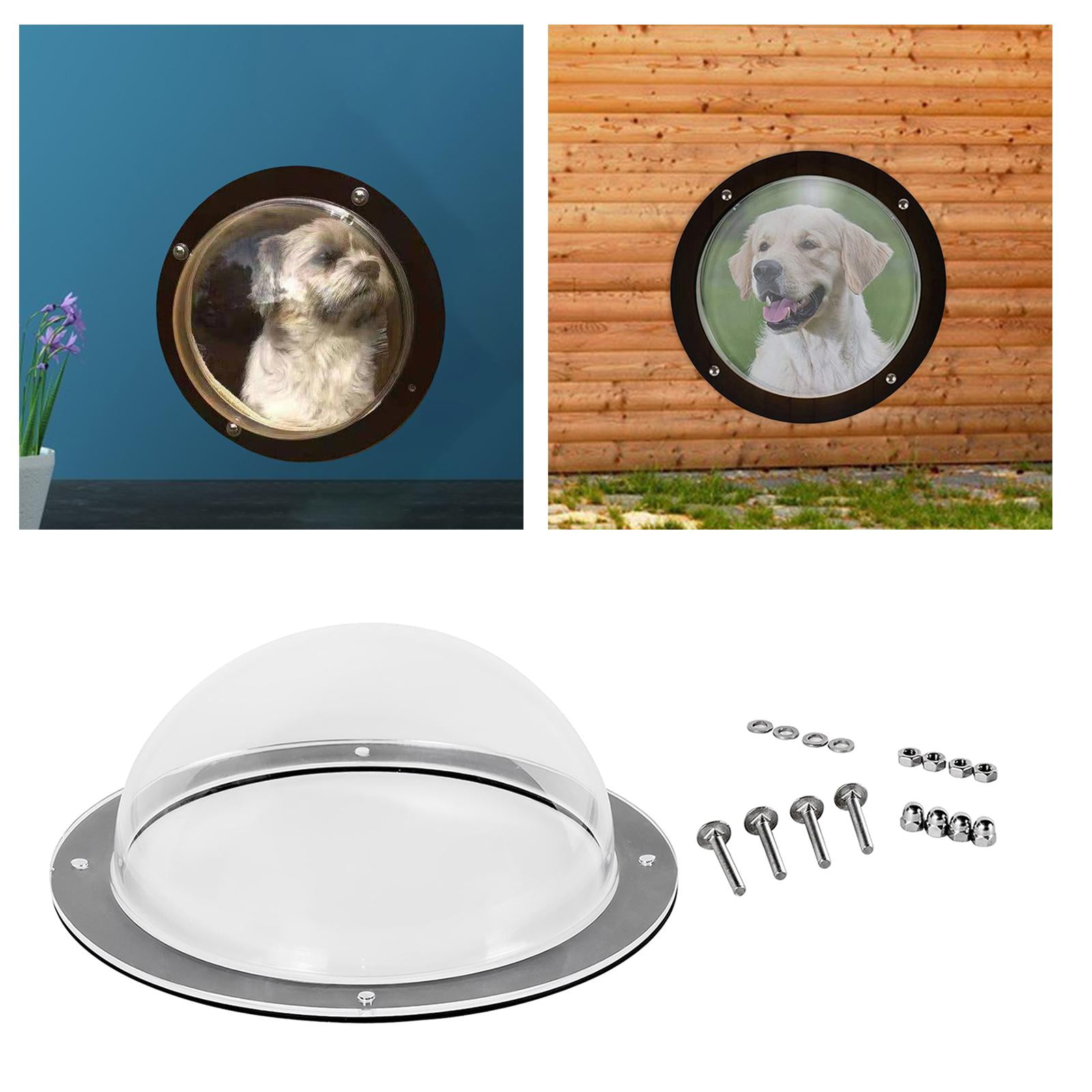 Pet dog pet fence Window,Durable Acrylic Round Dome Fence Window for Backyard Fence,Pet Fence