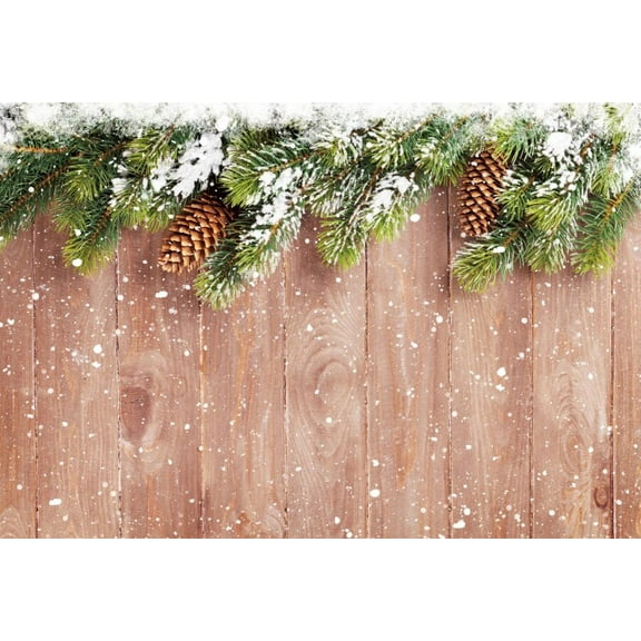 Christmas Winter Vintage Wooden Board Snowflake Birthday Backdrop Photographic Photo Background For Photo Studio
