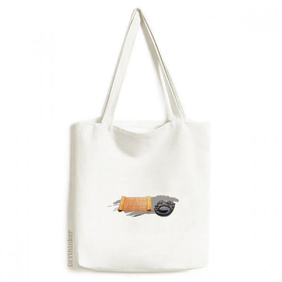 craftsmanship scenes scholar statiry tote canvas bag shopping satchel casual handbag