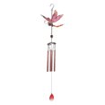 thumbnail image 1 of Campanas de viento de metal para exteriores con adorno luminoso para colgar en el jardín. Tubo de aluminio rosa, 1 of 8