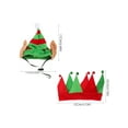 thumbnail image 2 of OULII 1Set Christmas Pet Collar and Hat Set Assorted Colors for Small Pets Festive Look, 2 of 4