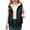 Black, variant on BCSIOAOI Girls Vest,Fleece Lined Full Zip Hooded Sleeveless Warm Vest with Pockets Hot Pink 5-6 Years