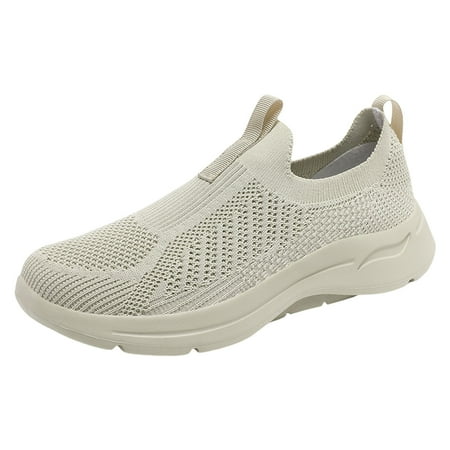 

XIAQUJ Men Sports Shoes Fashionable New Pattern Simple Solid Color Lightweight Fitting Comfortable Flat Bottomed Casual Shoes Sneakers for Men 2024 Beige 9.5(43)