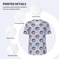 thumbnail image 3 of Lsque Donut with the USA Fag Pattern Mens Polo Golf Shirts Funny Graphics Shorts Sleeve Button Shirts Baseball T-shirt-X-Large, 3 of 7
