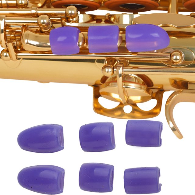 6Pcs Saxophone Key Risers Silicone Saxophone Finger Pad Replacement Sax Thumb Pad Sax Instruments Accessories