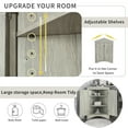 thumbnail image 6 of Home Floor Corner Storage Cabinet, Bathroom Standing Storage Cupboard with Door and 2 Adjustable Shelves, Space Saving Triangle Cabinet, Modern Storage Organizer for Bedroom Living Room, Oak, D6799, 6 of 10