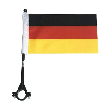 

OUHGE Deutsche Flagge Fahrrad Fahrrad Mit Dem Flaschenmast Und Dem Mägger Vorne Hissen 2Pcs Red