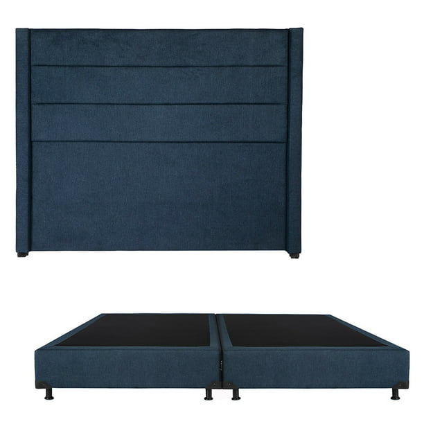 Base de Cama King Size DICASA Cabecera Lugo Azul