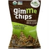 GimMe Organic Gimme Chips Wasabi Seaweed Rice Chips, 4 oz, (Pack of 12)