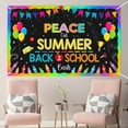 thumbnail image 2 of Welcome Back First Day of school Banner Goodbye Summer Back to School Bash Classroom Decorations Kindergarten Preschool Kids Back to School Party Decor Photo Booth Props 3.6x5.9ft, 2 of 5