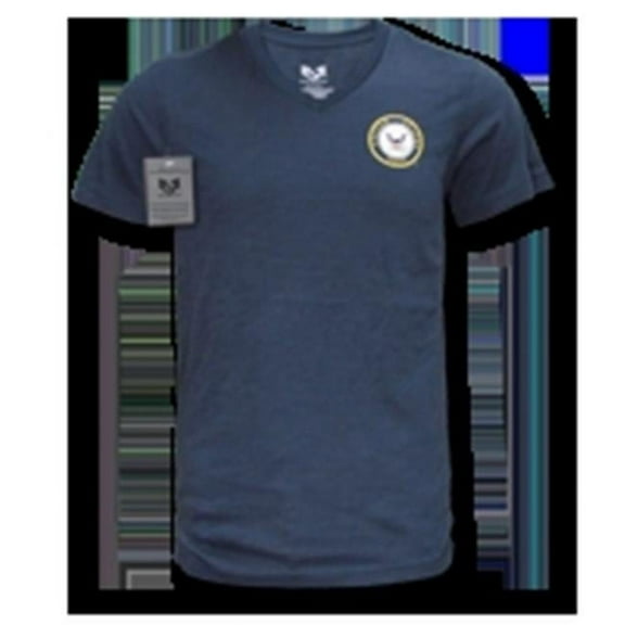 Military V-Neck Tee- Navy- Navy- Extra Large