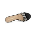 thumbnail image 4 of BLISSFUL STEP Women's Rhines Decor Stiletto High Heel Mule Sandals Black 7, 4 of 8