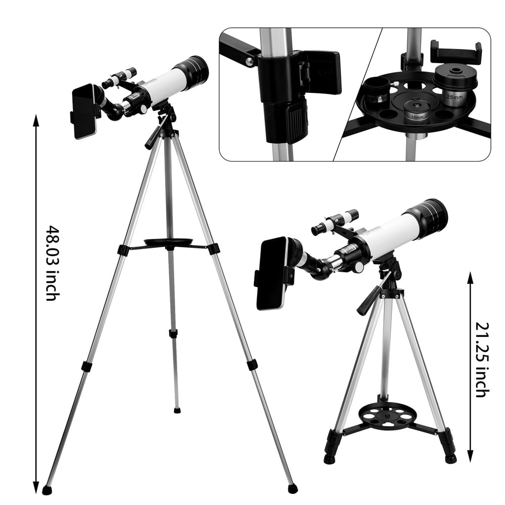 Telescope 80mm Aperture 400mm, Astronomical Portable Refracting ...