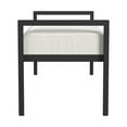 thumbnail image 4 of HomePop Modern Metal & Velvet Bench, 49.5"W x 17.25"D x 19"H, Cream Boucle/Black, 4 of 7