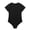 Black, variant on Unisex Elderly Incontinence Bodysuit Buttoned Crotch Crew Neck Short Sleeve Adaptive Clothing White M