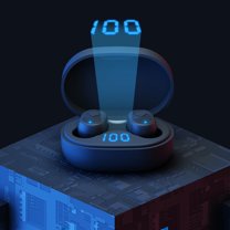 Earphone wireless, Hwkond Bluetooth Headphones 5.1 Wireless Earbuds Breathing Lamp Noise Reduction Bass IPX5 Waterproofs Sports Earphones Microphone Stereo Headset, Dark Blue, Up To 60% Off