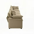 thumbnail image 6 of Modern Tan Corduroy 3-Piece Sectional Sofa with Oversized Dimensions (220×80×75cm) for Living Rooms, 6 of 22