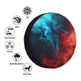 thumbnail image 4 of Gukieu Red And Blue Fire Print Car Tire Cover, Adjustable Waterproof and Dustproof Tire Protection Cover, Suitable for SUV, Truck, Van-14 inch, 4 of 6