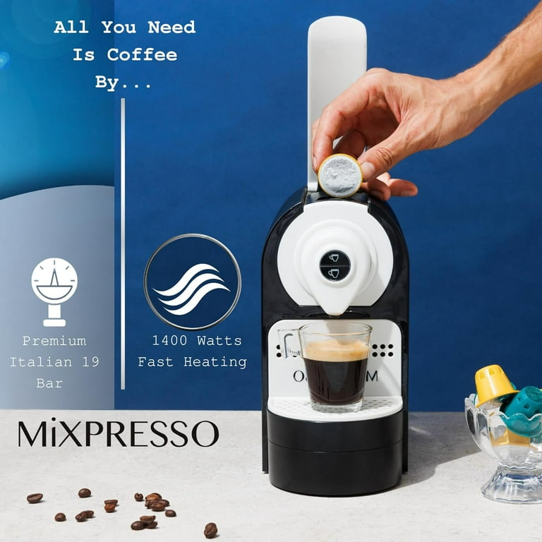 All-in-one Coffee Machine for Home Office Cafe Small Expresso Coffee Maker  White / Blue Automatic Coffee Machine with Grinder