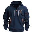 thumbnail image 1 of Styesk Sweatshirts for Men Men's Spring And Fall Printed Hooded Sweatshirt Zipper Multi-Pocket Pullover Sweatshirt, 1 of 2