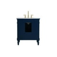 thumbnail image 6 of Elegant Decor 30 Inch Single Bathroom Vanity In Blue With Ivory White Engineered Marble, 6 of 16