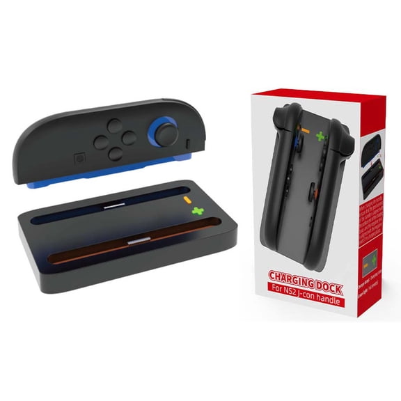 Dual Joy-Con Charger Dock for Nintendo Switch 2 (NS2) - 2-in-1 Controller Charging Station with LED Indicators, USB-C Cable, Overcharge Protection | Switch 2 Accessories