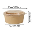 thumbnail image 2 of Food Grade Kraft Disposable Meal Containers, Single Use Paper Food Boxes, Suitable for Hot & Cold Food, for Catering Restaurant Takeaway, 2 of 5