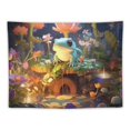 thumbnail image 5 of ONETECH  Frog Mushroom Tapestry, Aesthetic Moon Stars Butterfly Tapestry Wall Hanging for Bedroom, Plant Floral Funny Tapestries Living Room College Dorm Home Decor, 5 of 7