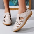 thumbnail image 5 of AUDeals Women's Orthopedic Fisherman Sandals, Closed Toe Hollow Out Shoes with Adjustable Ankle Strap Comfort (Beige, 8), 5 of 9