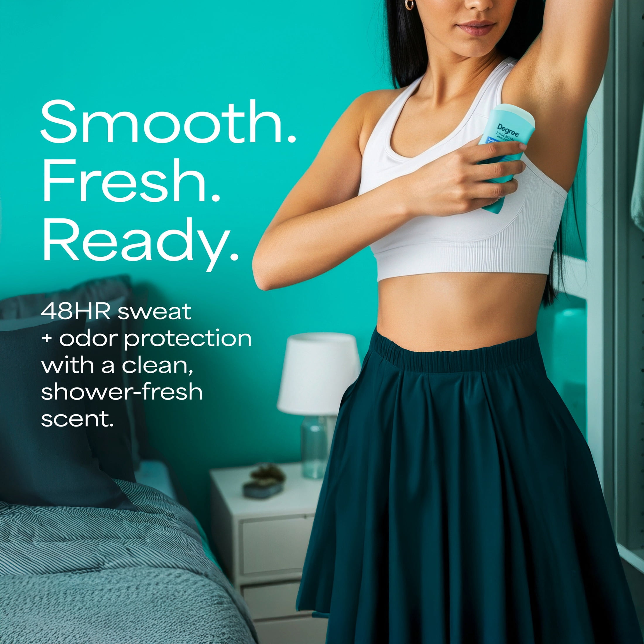 Degree Original Antiperspirant Deodorant 48-Hour Sweat & Odor Protection  Shower Clean Antiperspirant for Women,  2.6 oz Pack of 3