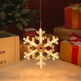 thumbnail image 4 of Christmas Window Decorations, Snowflake Christmas Window Lights with Suction Cup, Hanging LED Battery Operated Christmas Lights Indoor Outdoor Xmas Tree Fireplace Home Party Decor, 4 of 5