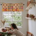 thumbnail image 6 of Curtain Valances for Windows, Stitching Pattern Texture Pattern Rod Pocket Valance Window Treatments Short Curtains for Kitchen Bathroom Living Room 54 x 18 Inches, 1 Panel, 6 of 6