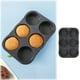 thumbnail image 3 of Hamburger Bun Pan 4 pulgadas 6 cavidad de calor de silicona pan de hamburguesa con agujeros de aire no se pegue sartén para hornear fácil de limpiar utensilios de cocina, 3 of 6