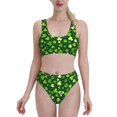 thumbnail image 2 of Picia Happy St. Patrick's day Women's High Waisted Bikini Scoop Neck Swimsuit Two Pieces Bathing Suit-Large, 2 of 8