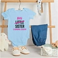 thumbnail image 3 of Big Sis Little Sister Coming Soon Bodysuit Jumper Girls Infant Baby Brisco Brands 6M, 3 of 6