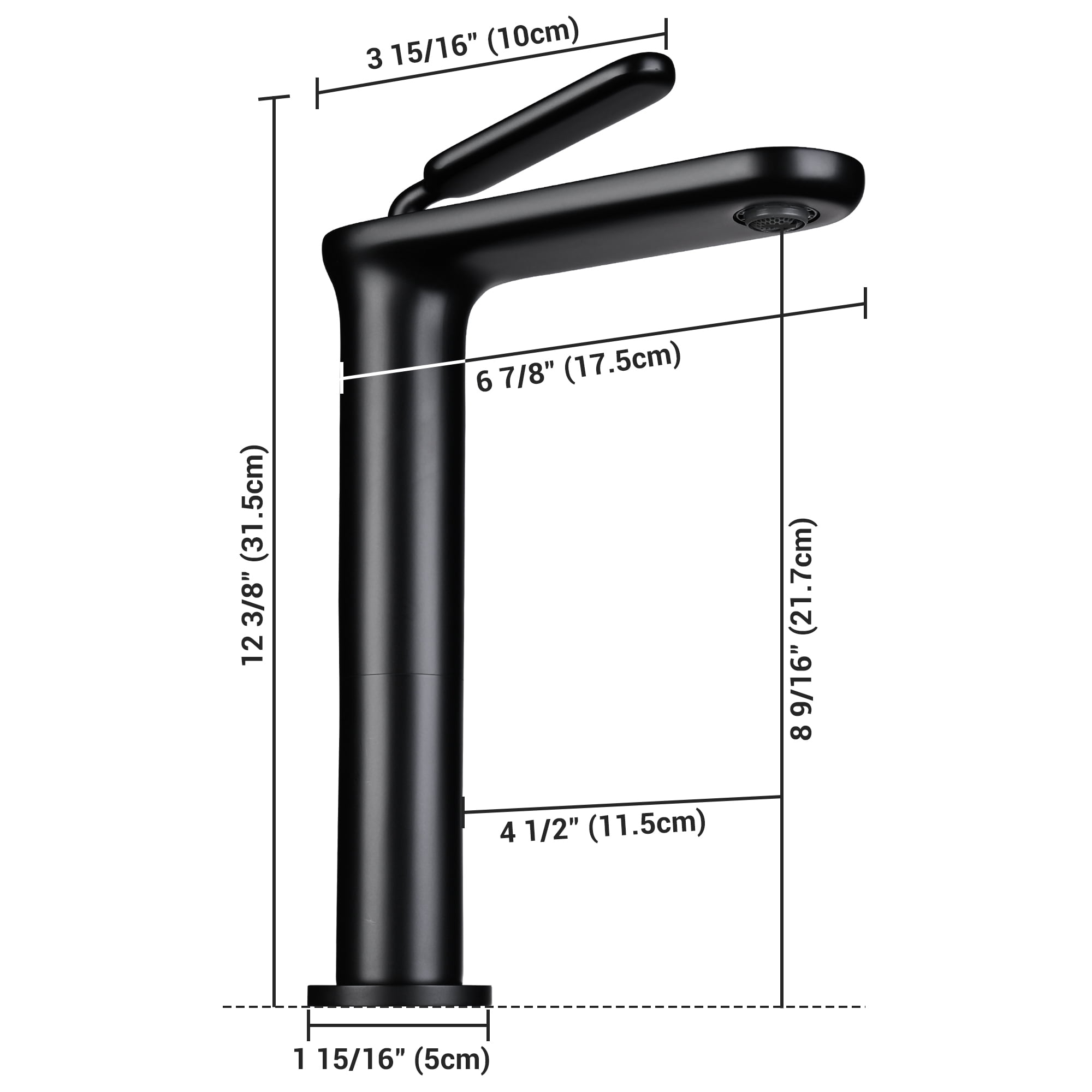 Aquaterior 2 Pack Single Handle Bathroom Vessel Sink Faucet Vanity Sink Mixer Tap Matte Black (CUPC NSF CEC)