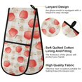 thumbnail image 2 of Yayeee Double Oven Mitt Kitchen Heat Resistant Baking 35" x7" Quilted Cotton Glove, Apple Plaid Pattern, 2 of 6