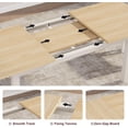 thumbnail image 2 of 3Pcs Dining Table Set for 4-6 People 63" Extendable Kitchen Table Set with 2 Benches Mid-Century Breakfast Dinette Dining Room Table Set for 6, Perfect for Small Space, White, 2 of 8