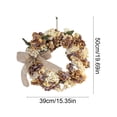 thumbnail image 3 of Vintage Fall Flower Wreath 19.69Inch Artificial Peony Hydrangea Wreath For Autumn Front Door And Home Decor, 3 of 6