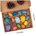 thumbnail image 3 of Natural Colored Puzzle Toy Lightweight Stone Stacking Wooden 16PC Education, 3 of 9