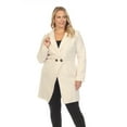 thumbnail image 6 of Simply Couture Plus size Women's Notched Lapel Long Sleeve Buttoned Classic Winter Long Coat, 6 of 6