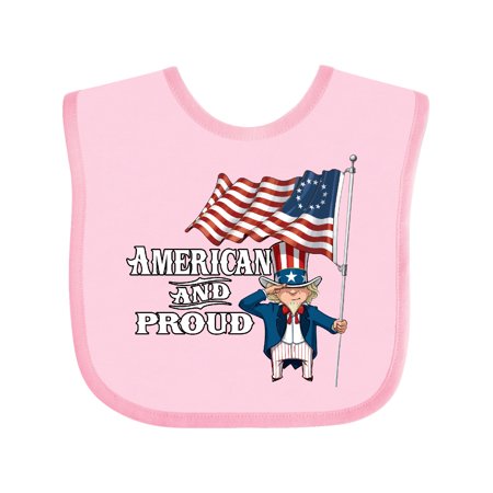 

Inktastic American and Proud Gift Baby Boy or Baby Girl Bib