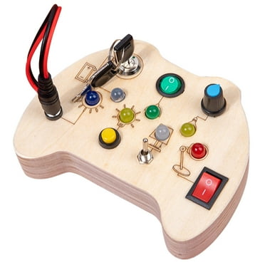 Handle Busy Board Childrens Toys Toddler Wooden Toy  Switch Toys Busy Board Toy Birthday Gift Baby