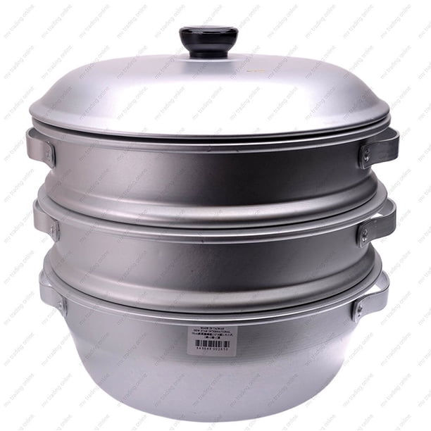 M V Trading ST 50 3 Tier Aluminum Steamer 20 Inch Walmart 